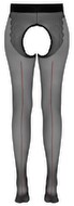 Crotchless Tights, with decorative seam