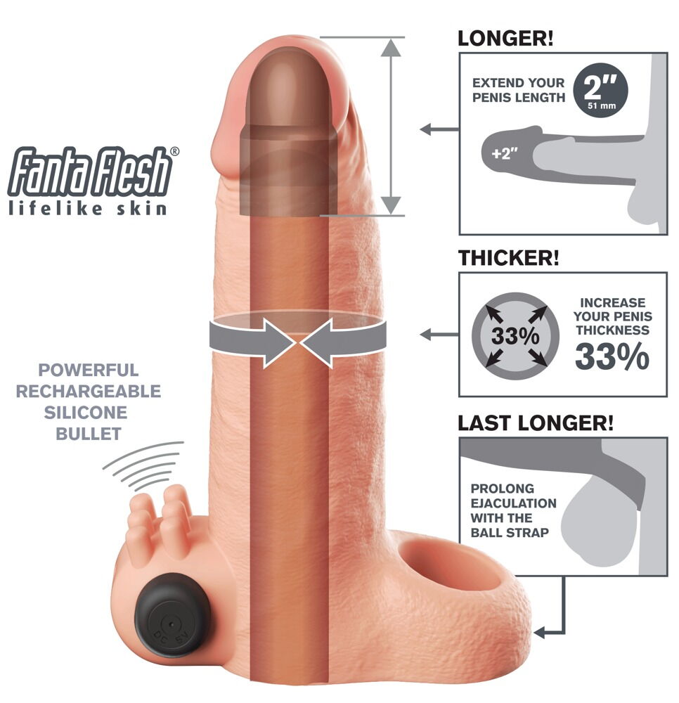 Vibrating Real Feel 2" Extension