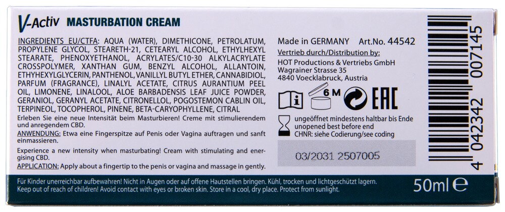 V-Activ Unisex Masturbation Cream