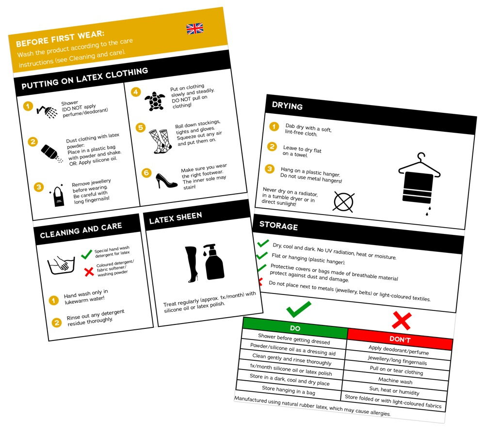 Latex Pflegeanleitung 10er