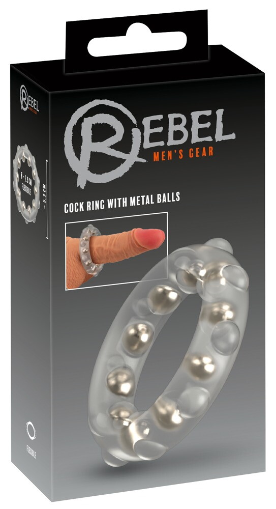 Cock Ring with Metal Balls