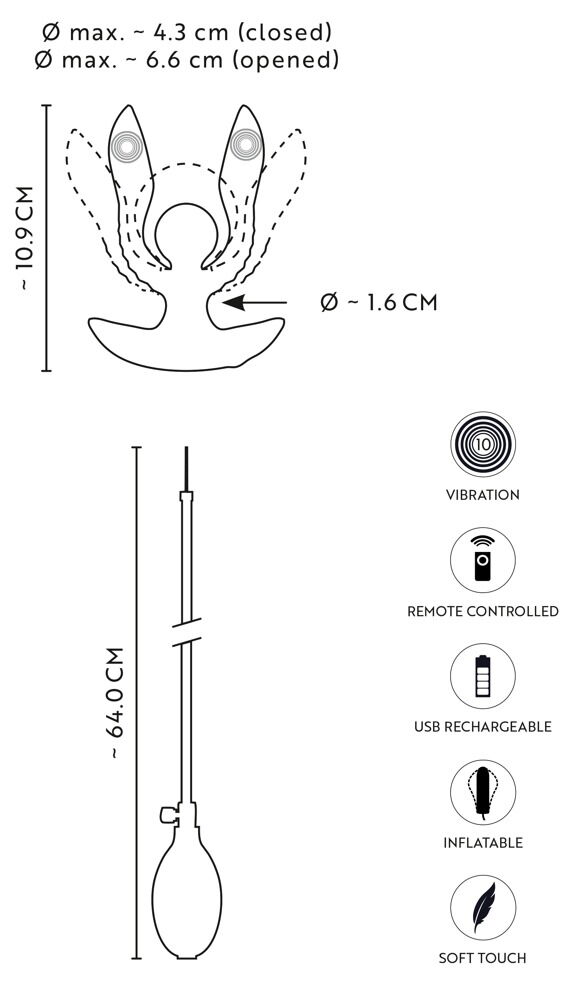 RC Inflatable Expander Plug with Vibration