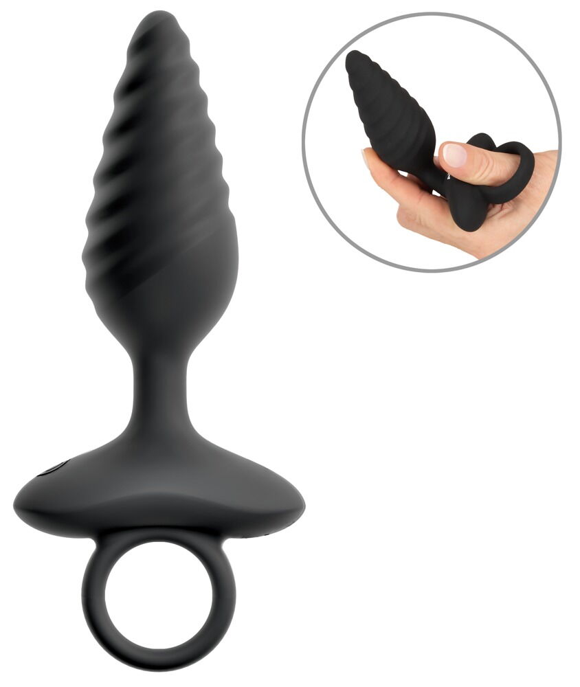 Flexible Butt Plug Twisted Design with Vibrations