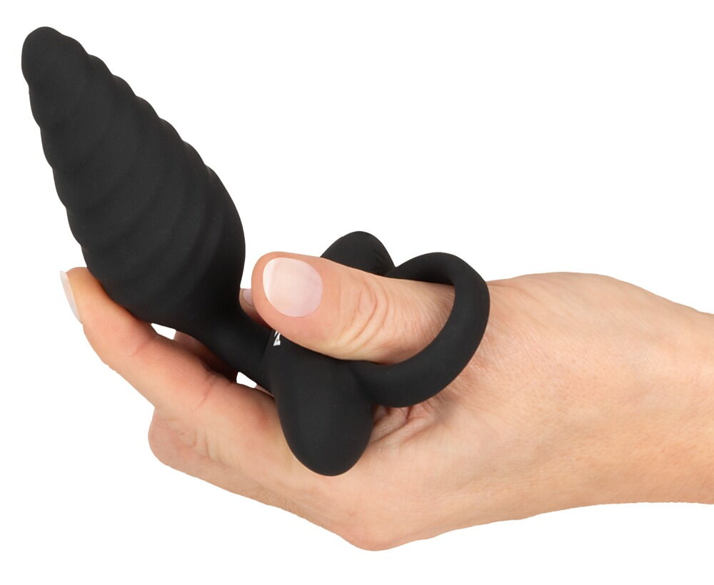 Flexible Butt Plug Twisted Design with Vibrations