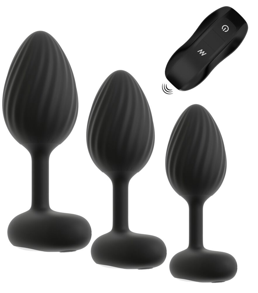 RC Butt Plug Set with Vibration