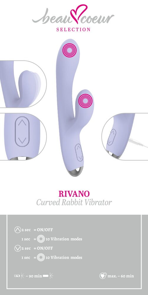 RIVANO Curved Rabbit Vibrator