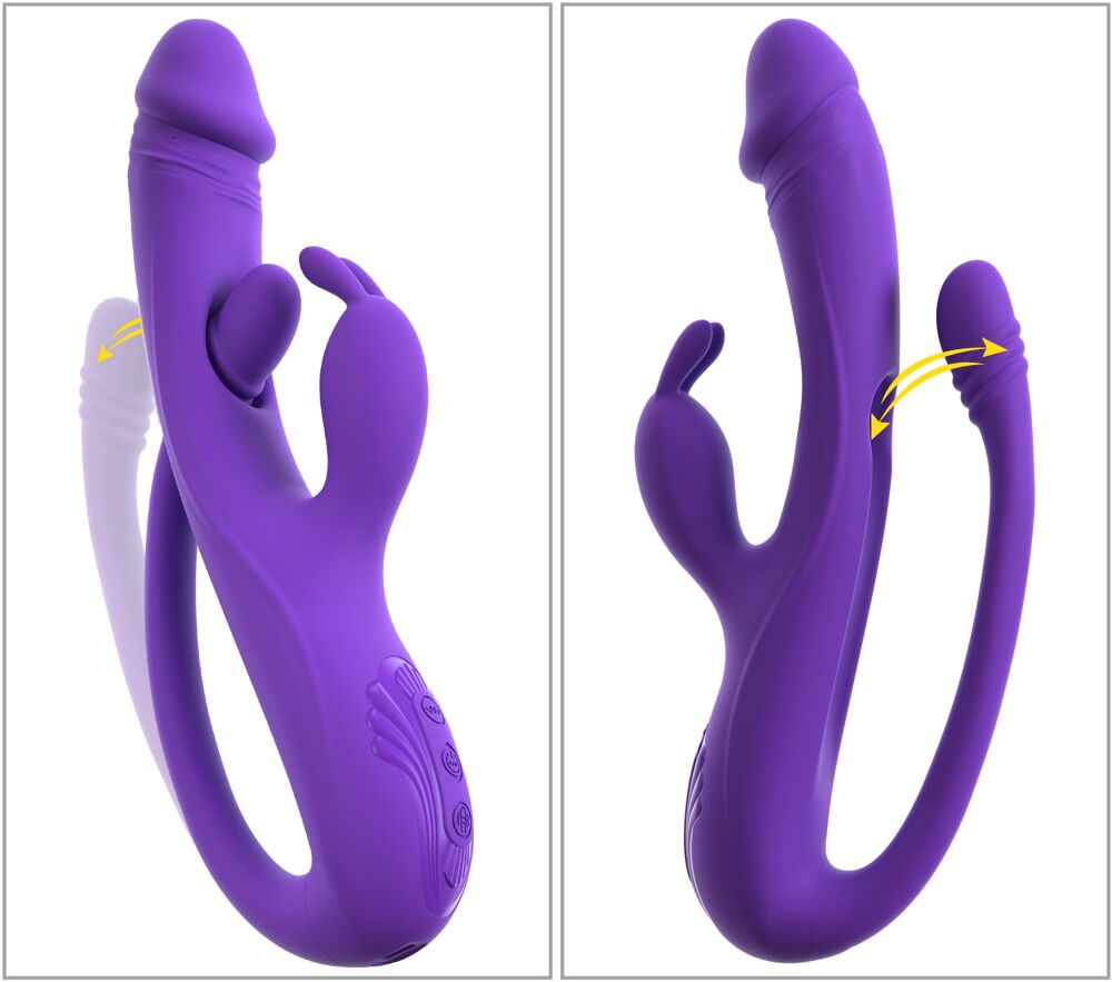 Rabbit Vibrator with G-Spot/Anal Tickler