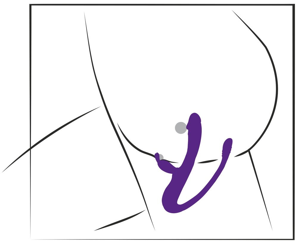 Rabbit Vibrator with G-Spot/Anal Tickler