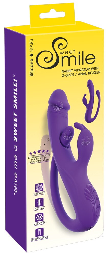 Rabbit Vibrator with G-Spot/Anal Tickler