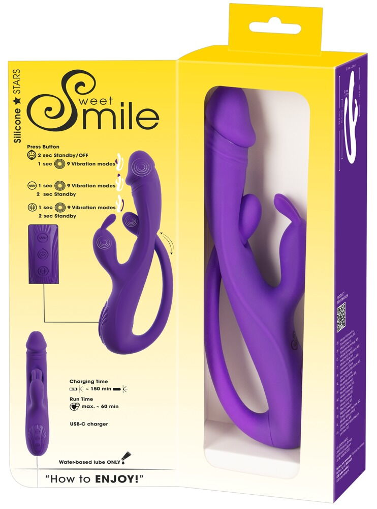 Rabbit Vibrator with G-Spot/Anal Tickler