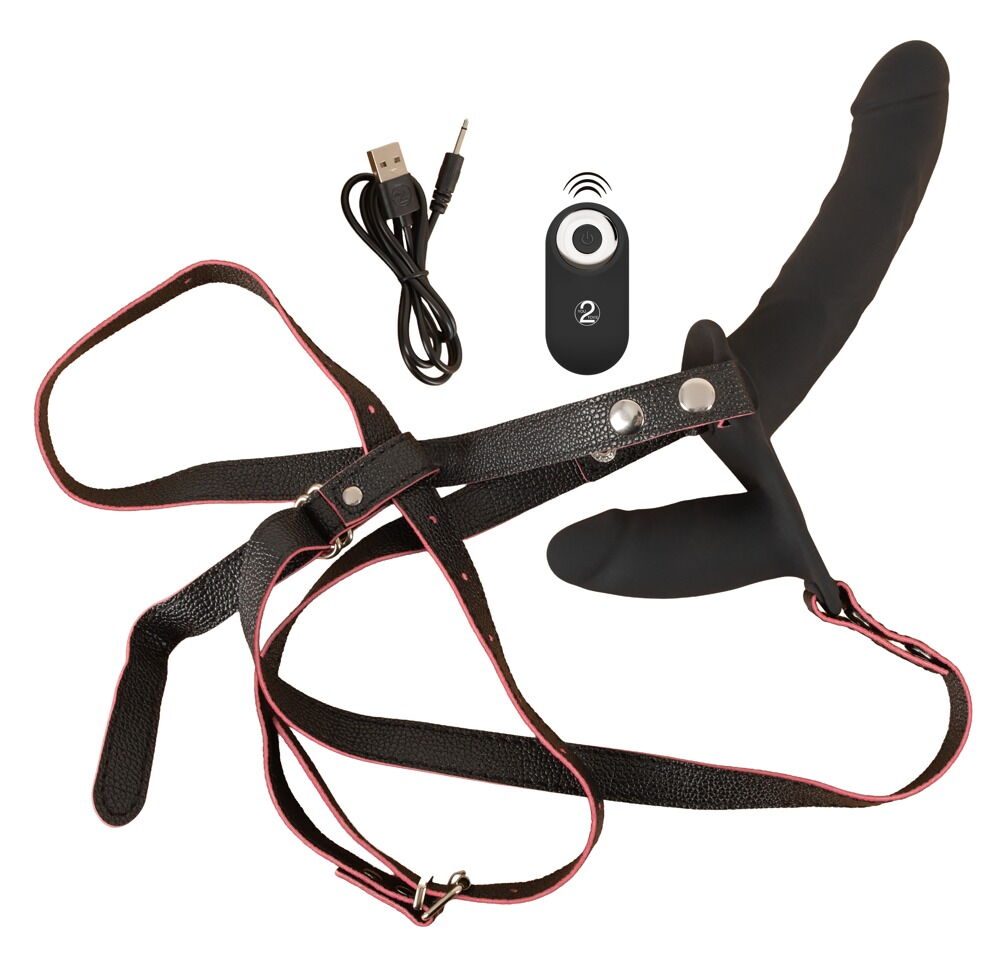 RC Vibrating Double Strap-On