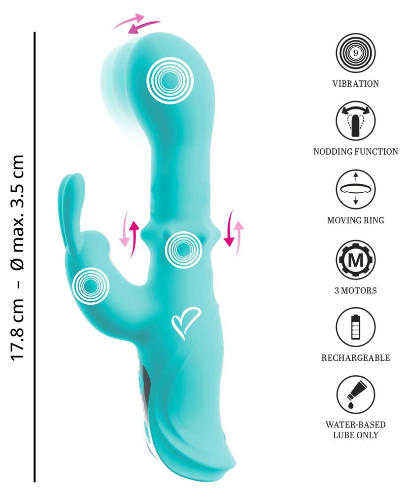 ORIVEN Slide Ring Rabbit Vibrator