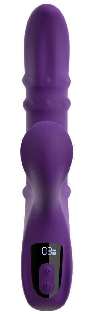 Nodding Rabbit Vibrator with 3 Moving Rings