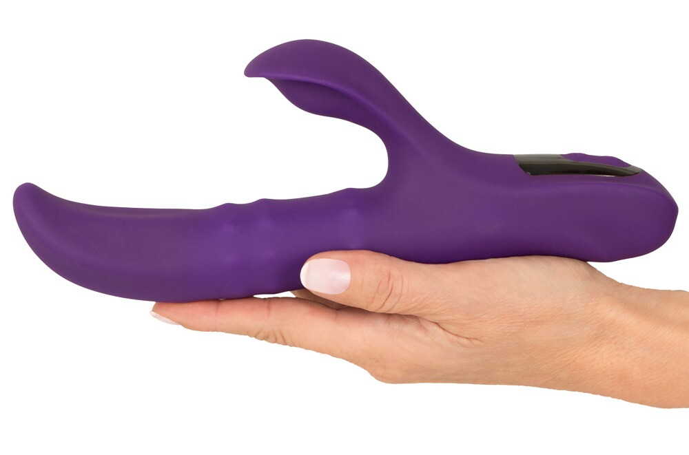 Nodding Rabbit Vibrator with 3 Moving Rings