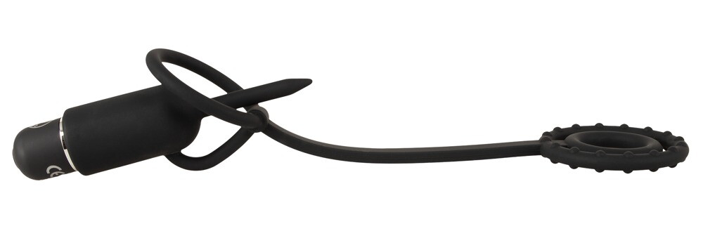 Penisplug with Vibrator and Cock Rings
