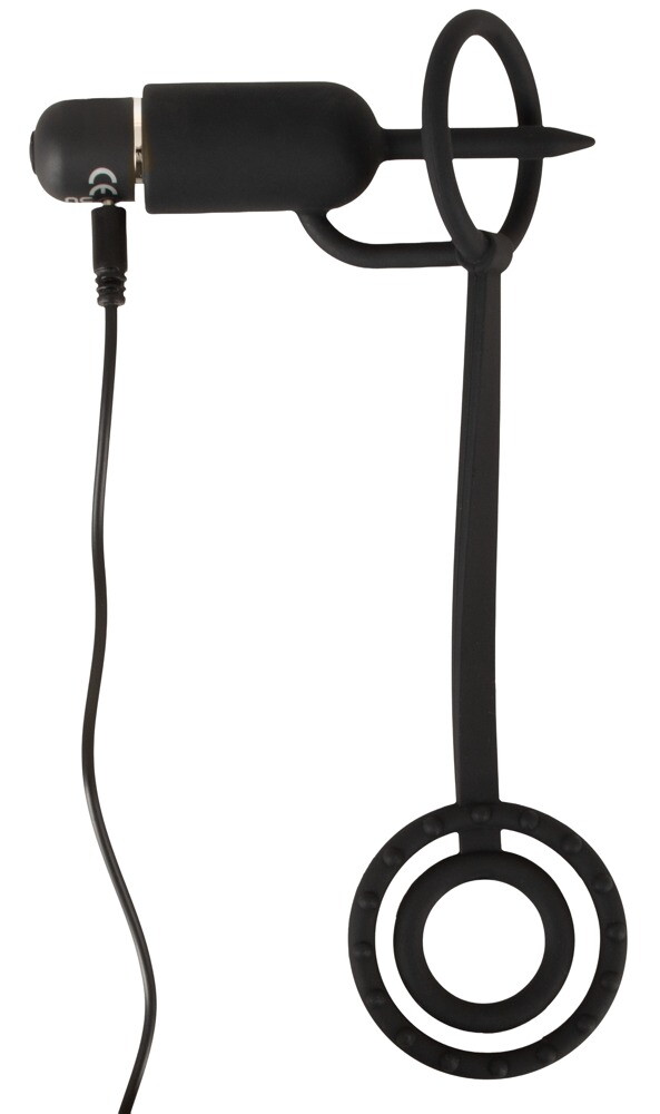 Penisplug with Vibrator and Cock Rings
