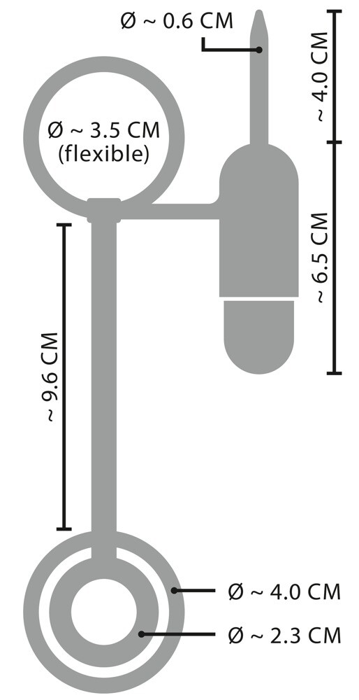 Penisplug with Vibrator and Cock Rings