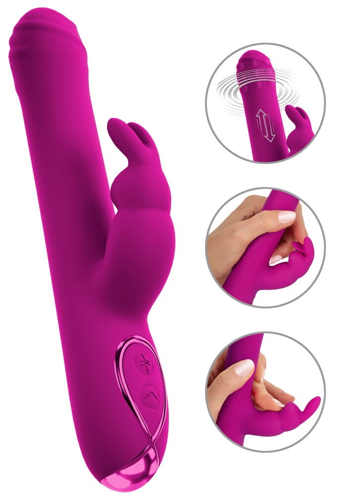 Rabbit Vibrator with Rotation and Thrust Function