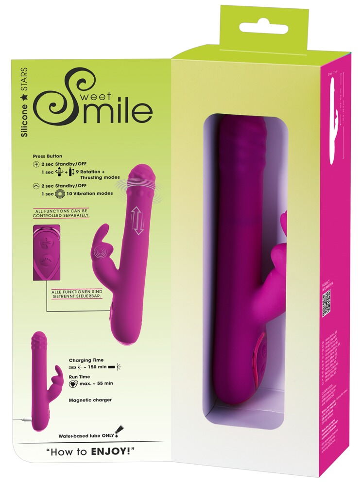 Rabbit Vibrator with Rotation and Thrust Function