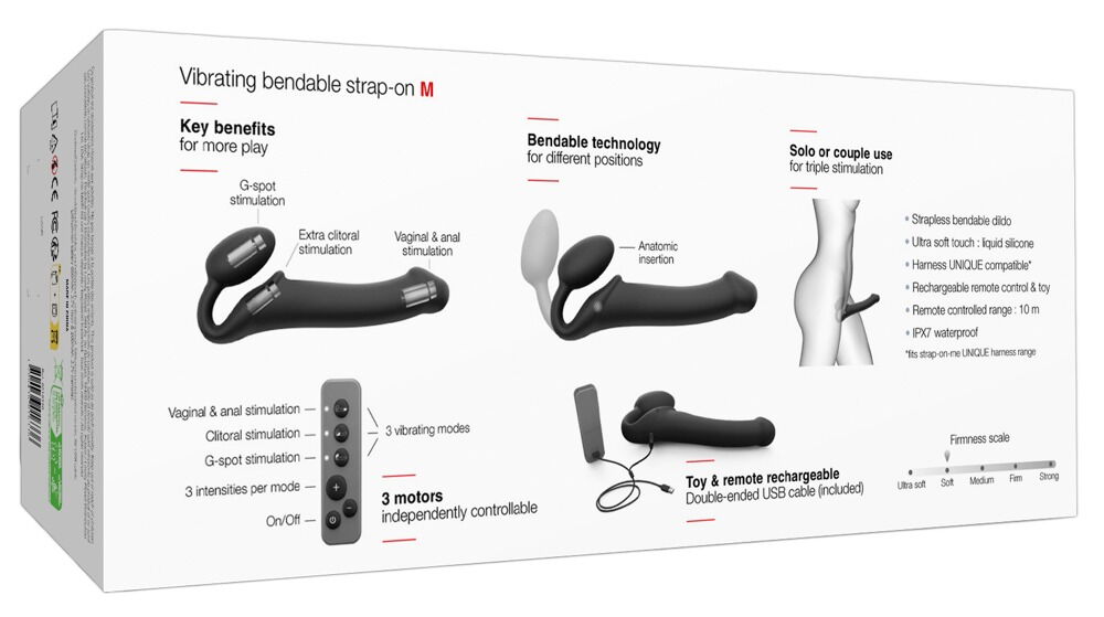 Vibrating Bendable Strap-On
