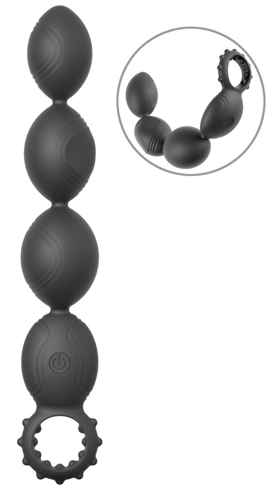 Flexible XL Anal Beads with Deep Vibrations