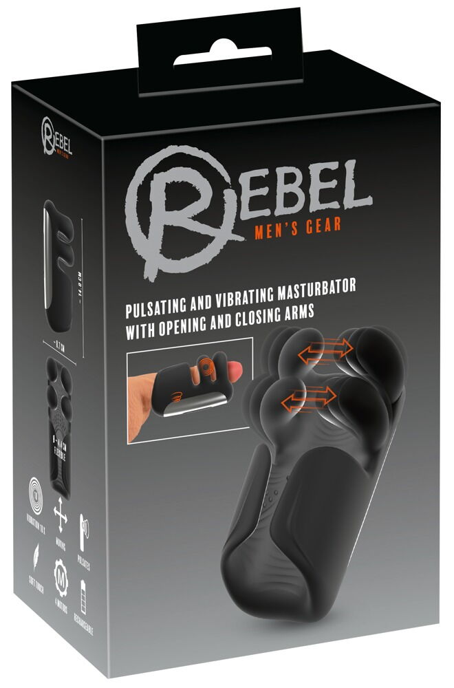 Pulsating & Vibrating Masturbator With Opening & Closing Arms